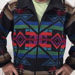 Pendleton Men's Multicolor Aztec Bomber Jacket